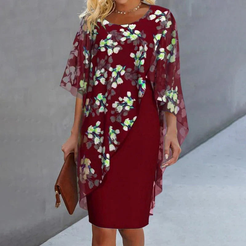 Adriana / Conjunto elegante con estampado floral.
