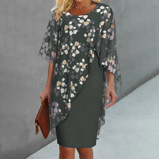 Adriana / Conjunto elegante con estampado floral.
