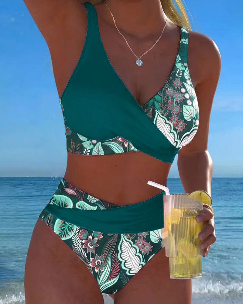 ESTER™ |Bikini Contraste Color Moda Floral