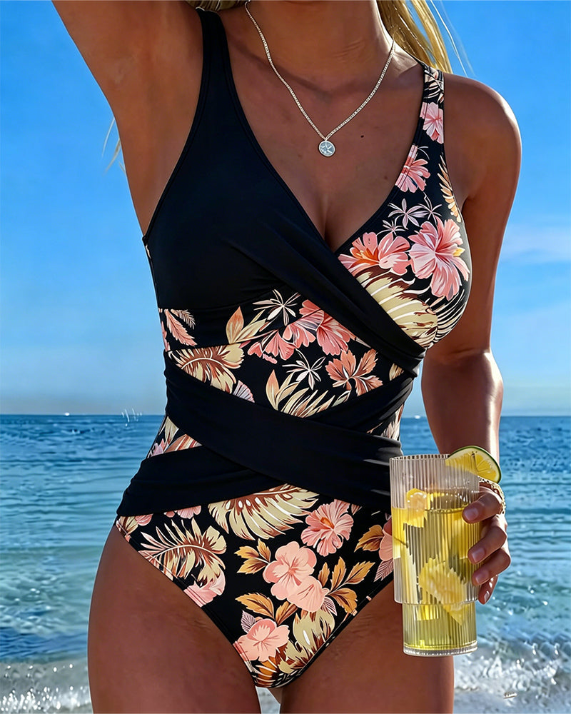 LAIA™ |Bañador Floral Contrastante
