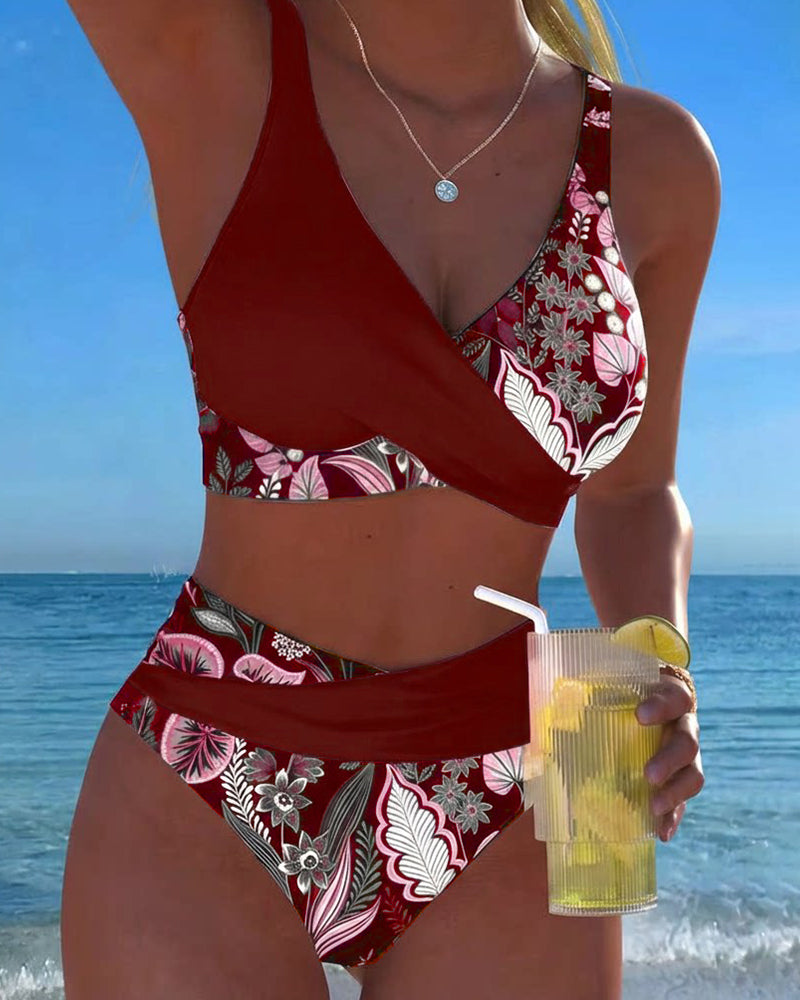 ESTER™ |Bikini Contraste Color Moda Floral