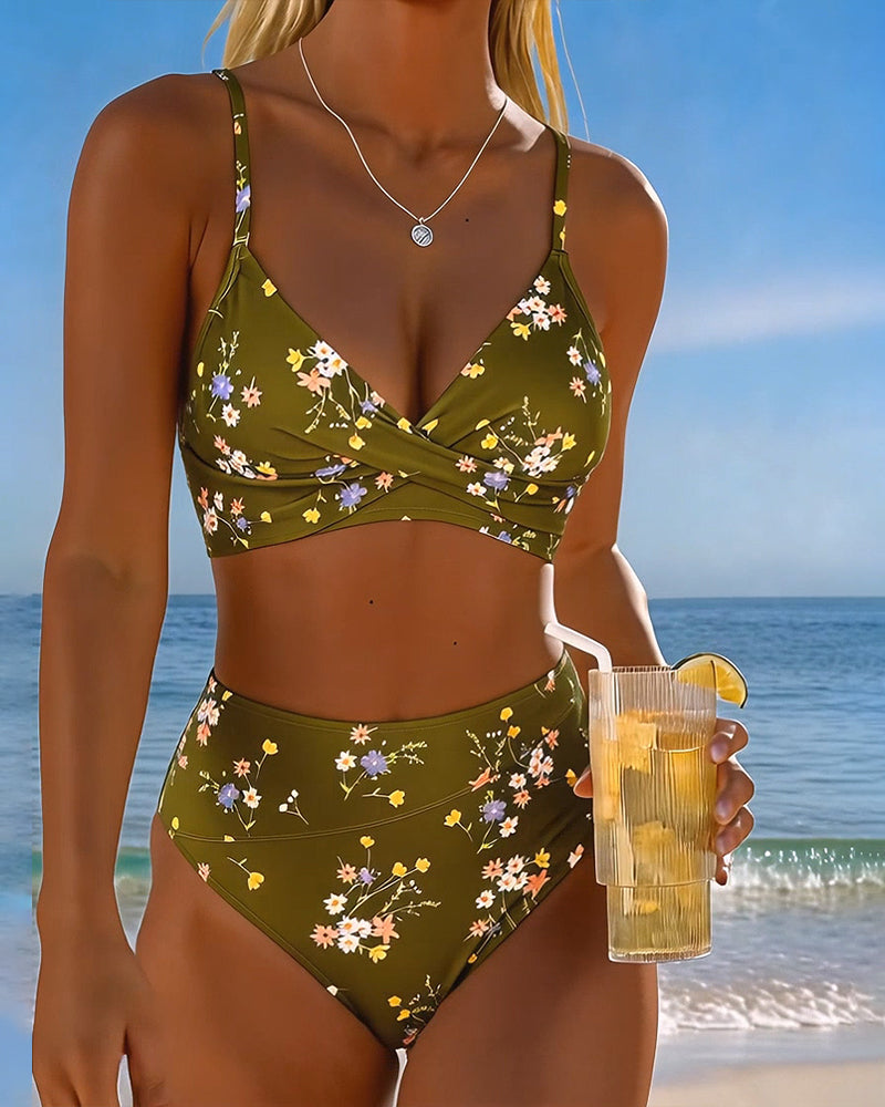ROMINA™ | Bikini Sexy Entrecruzado Impreso Floral