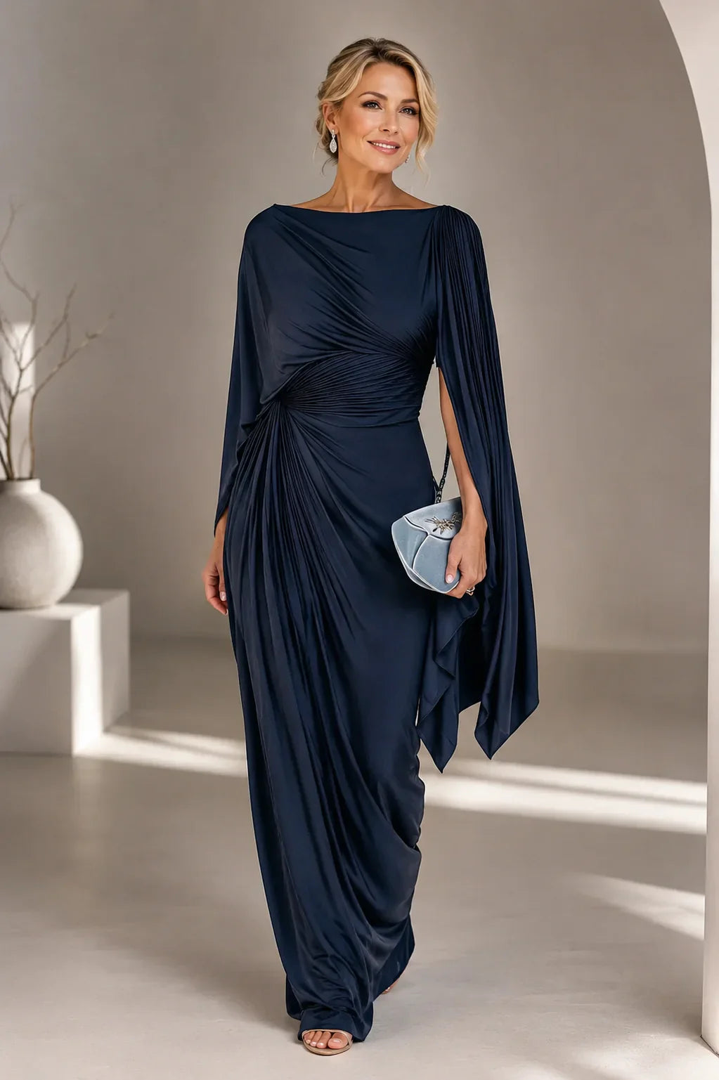 Lyssa | Vestido largo con pliegues