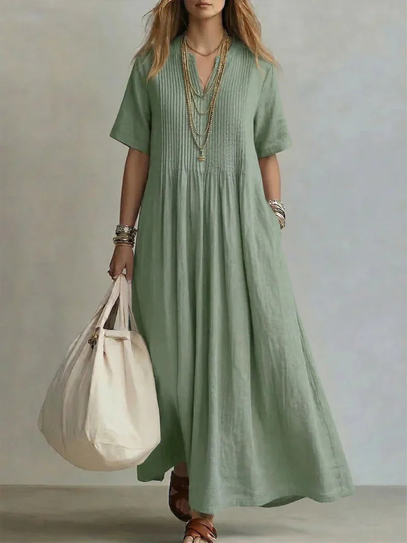 Blanca | Vestido Plisado