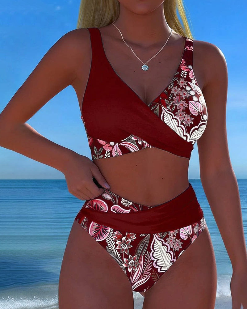 ESTER™ |Bikini Contraste Color Moda Floral