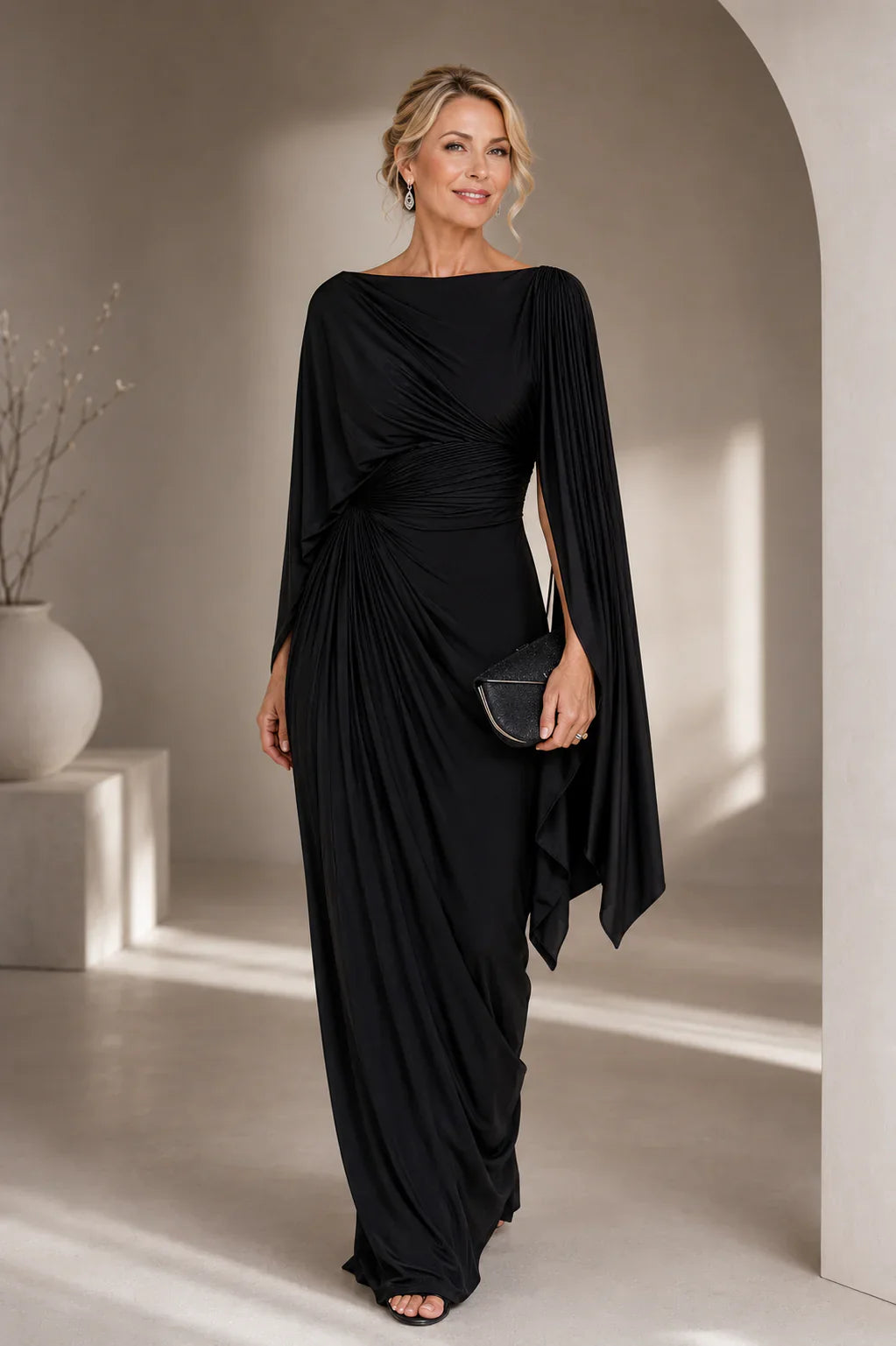 Lyssa | Vestido largo con pliegues
