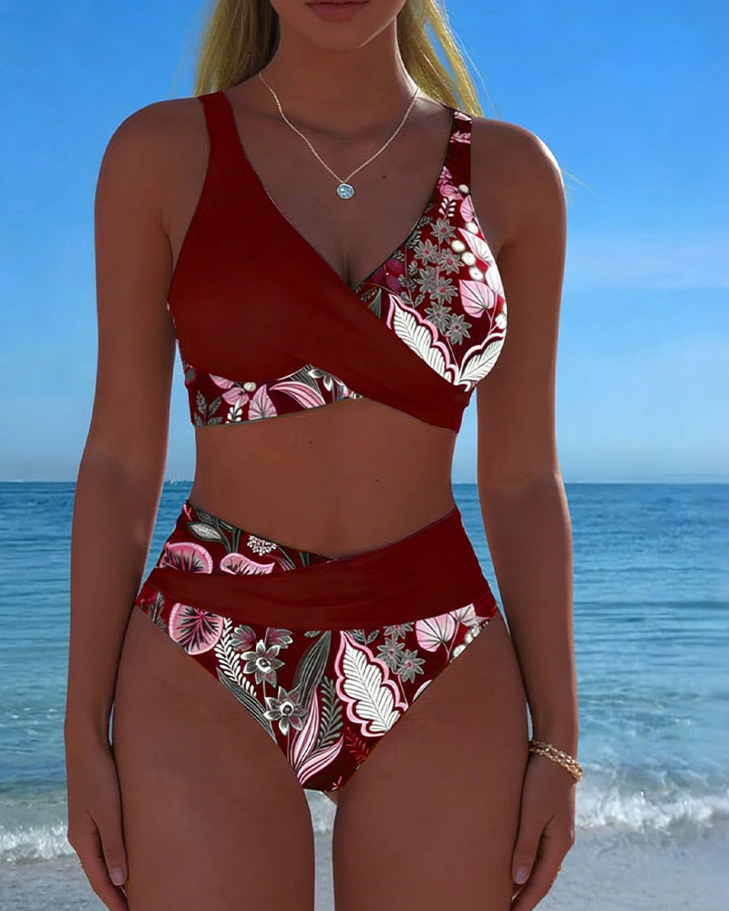 ESTER™ |Bikini Contraste Color Moda Floral