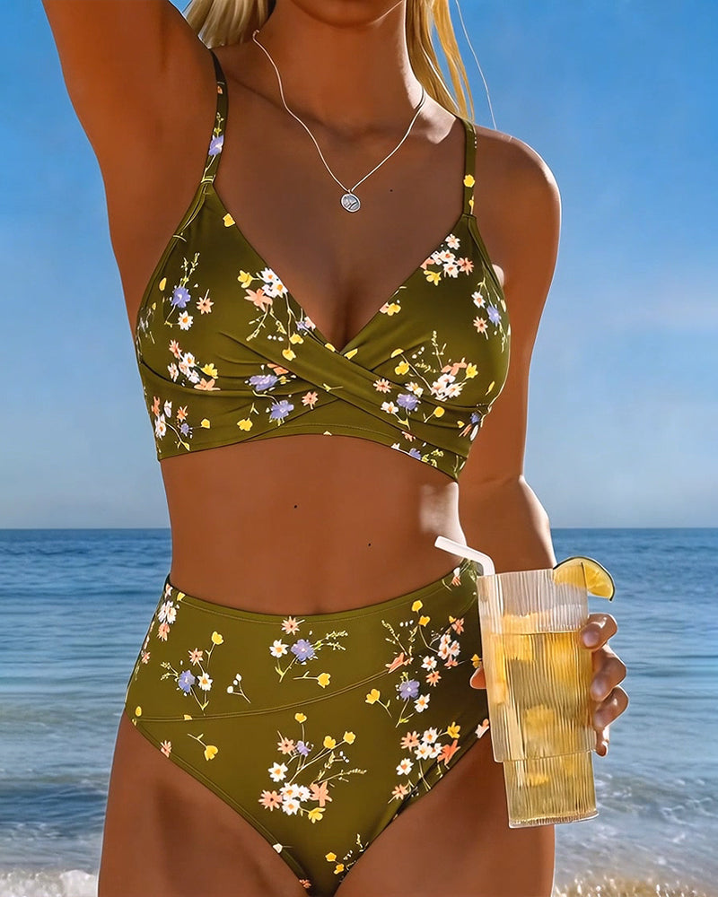 ROMINA™ | Bikini Sexy Entrecruzado Impreso Floral