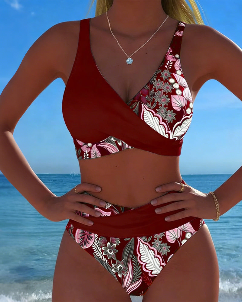 ESTER™ |Bikini Contraste Color Moda Floral