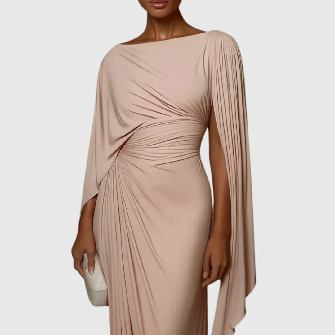 Lyssa | Vestido largo con pliegues