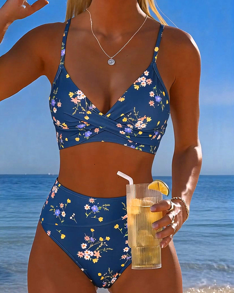 ROMINA™ | Bikini Sexy Entrecruzado Impreso Floral