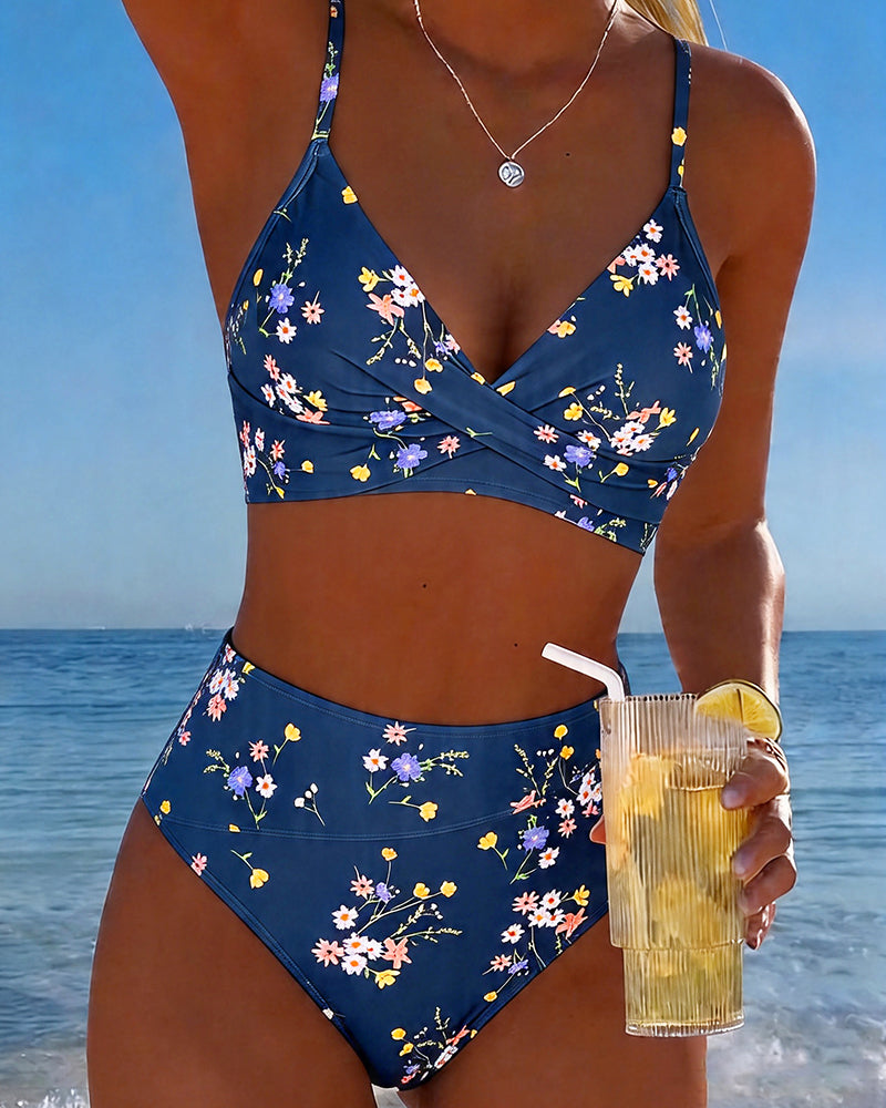 ROMINA™ | Bikini Sexy Entrecruzado Impreso Floral