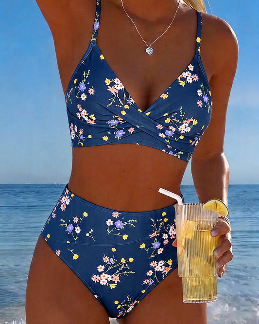 ROMINA™ | Bikini Sexy Entrecruzado Impreso Floral