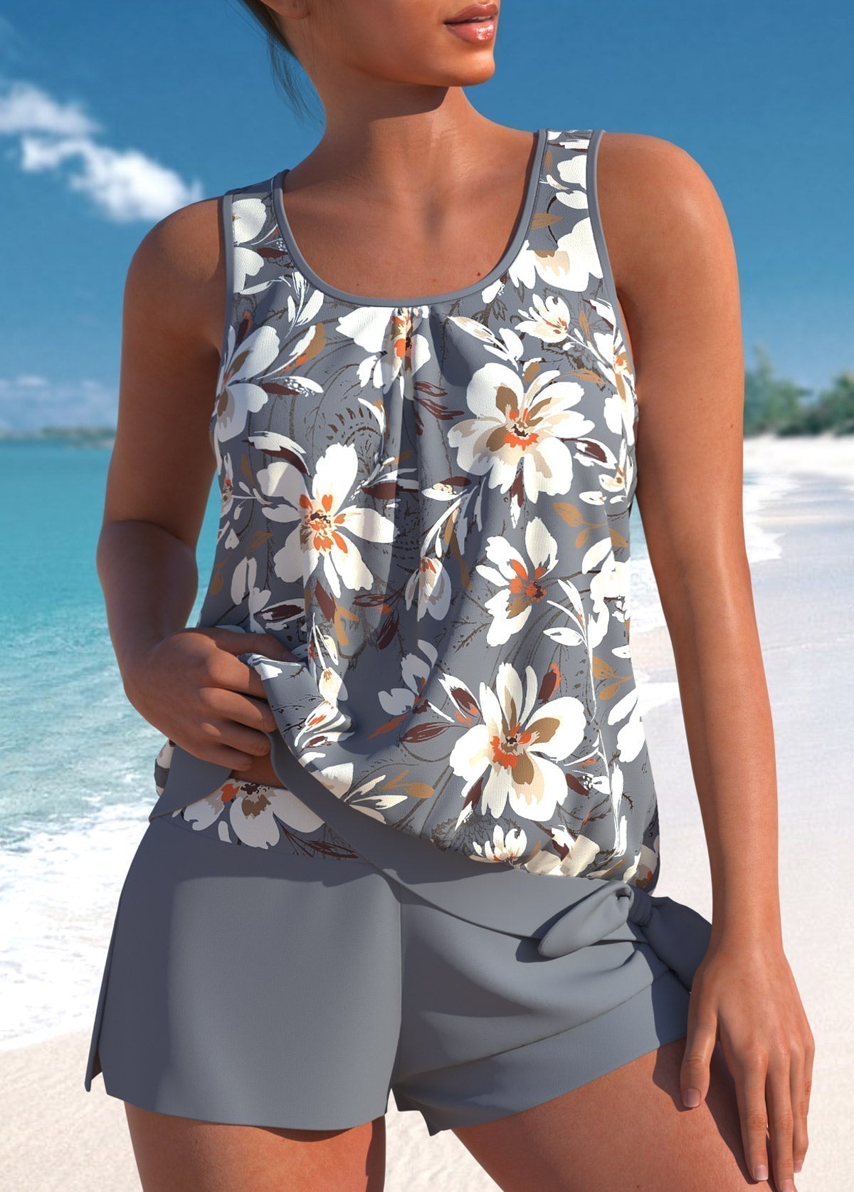 Clara™ | Conjunto de tankini floral elegante para mujer