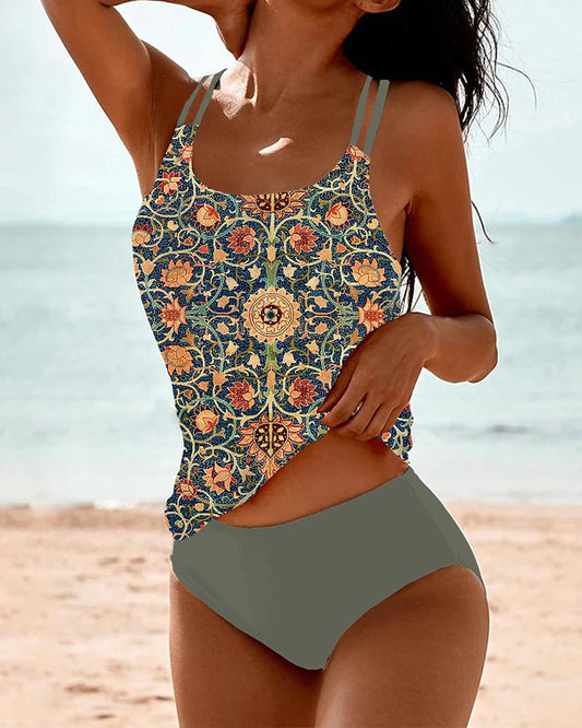 Ainhoa ™ | Tankini impreso con doble tirante