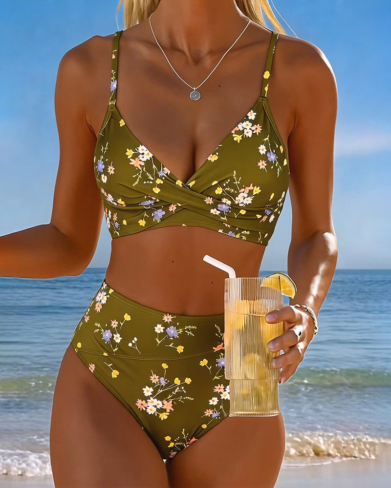 ROMINA™ | Bikini Sexy Entrecruzado Impreso Floral
