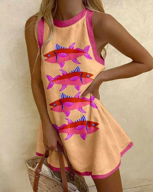 Brittany™ Vestido corto de lino