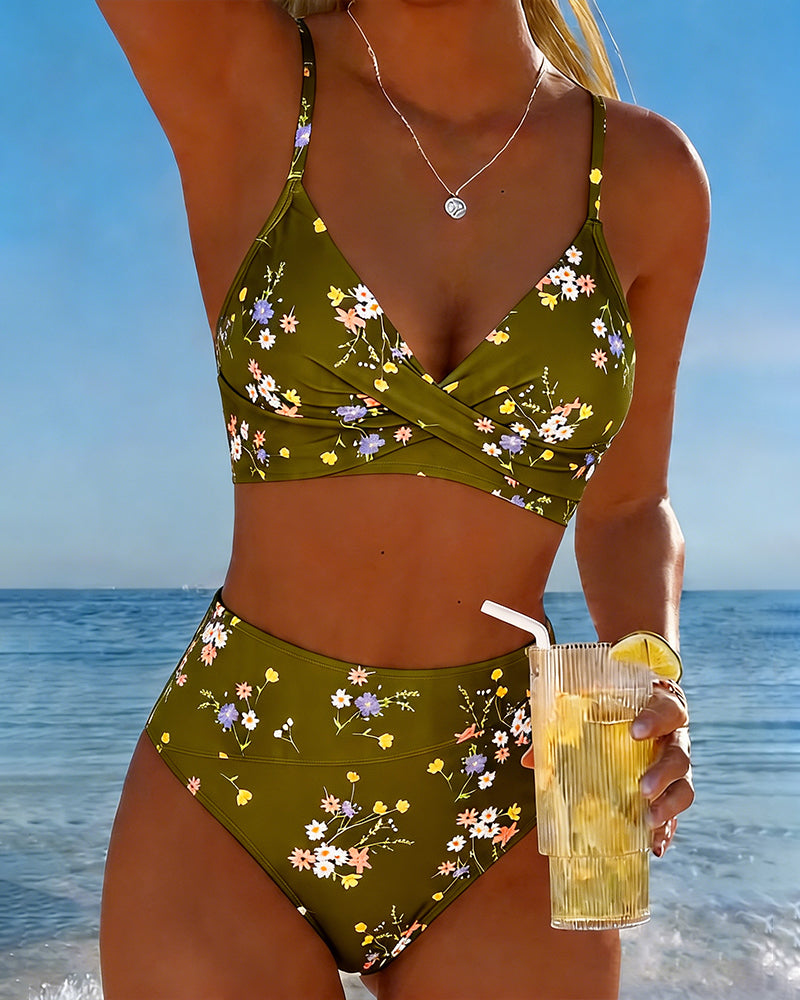 ROMINA™ | Bikini Sexy Entrecruzado Impreso Floral